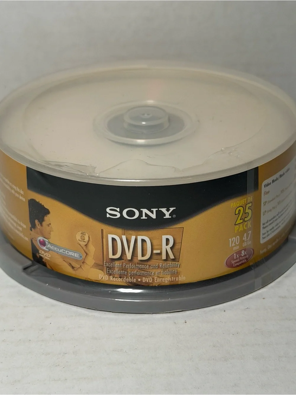 Sony DVD-R Recordable Blank Discs 25 Pack 120 min 4.7 GB 1x -16x Speed